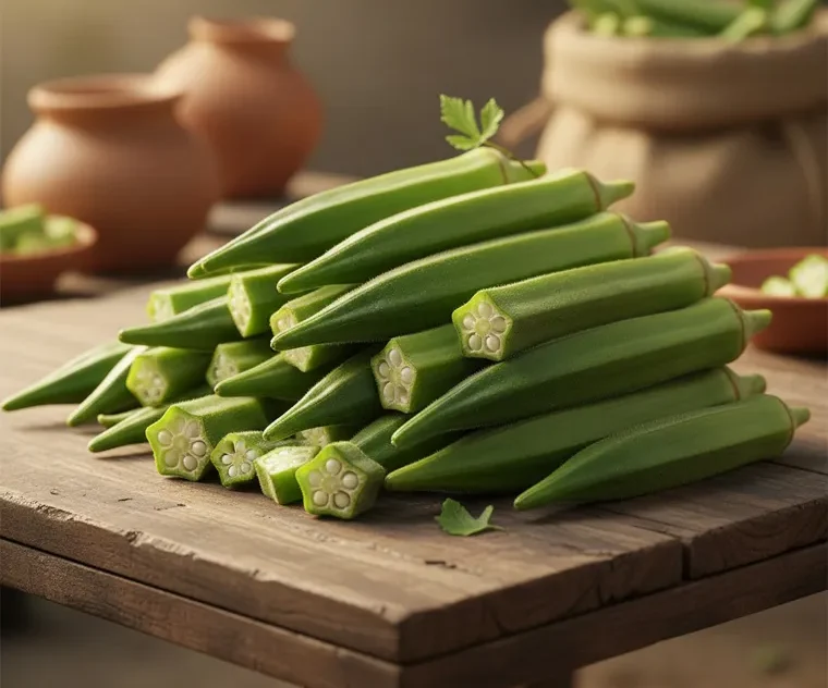Fresh Okra, also known as Lady Finger, is one of India’s most exported vegetables — prized for its bright green color, smooth texture, and tender taste. At Glosky Farm, we specialize in exporting premium-quality Okra cultivated in India’s fertile belts of Maharashtra, Gujarat, and Karnataka, where the ideal soil and climate yield the finest produce.